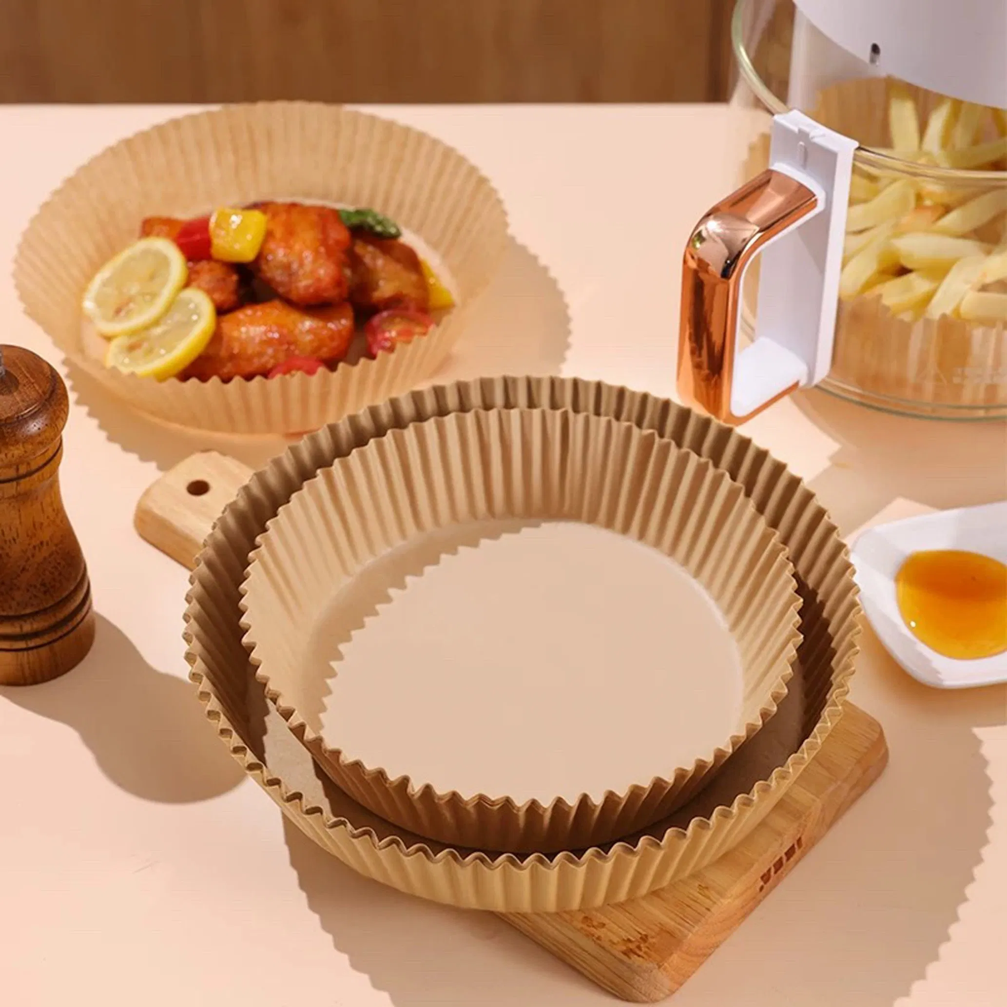 Premium Rectangular Air Fryer Parchment Paper Liners for Easy Cleanup