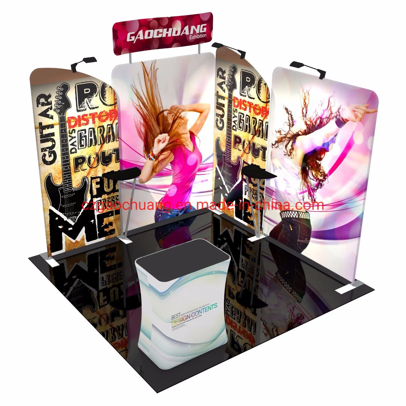 20FT Tension Fabric Display Exhibition Stand Single Sided Package