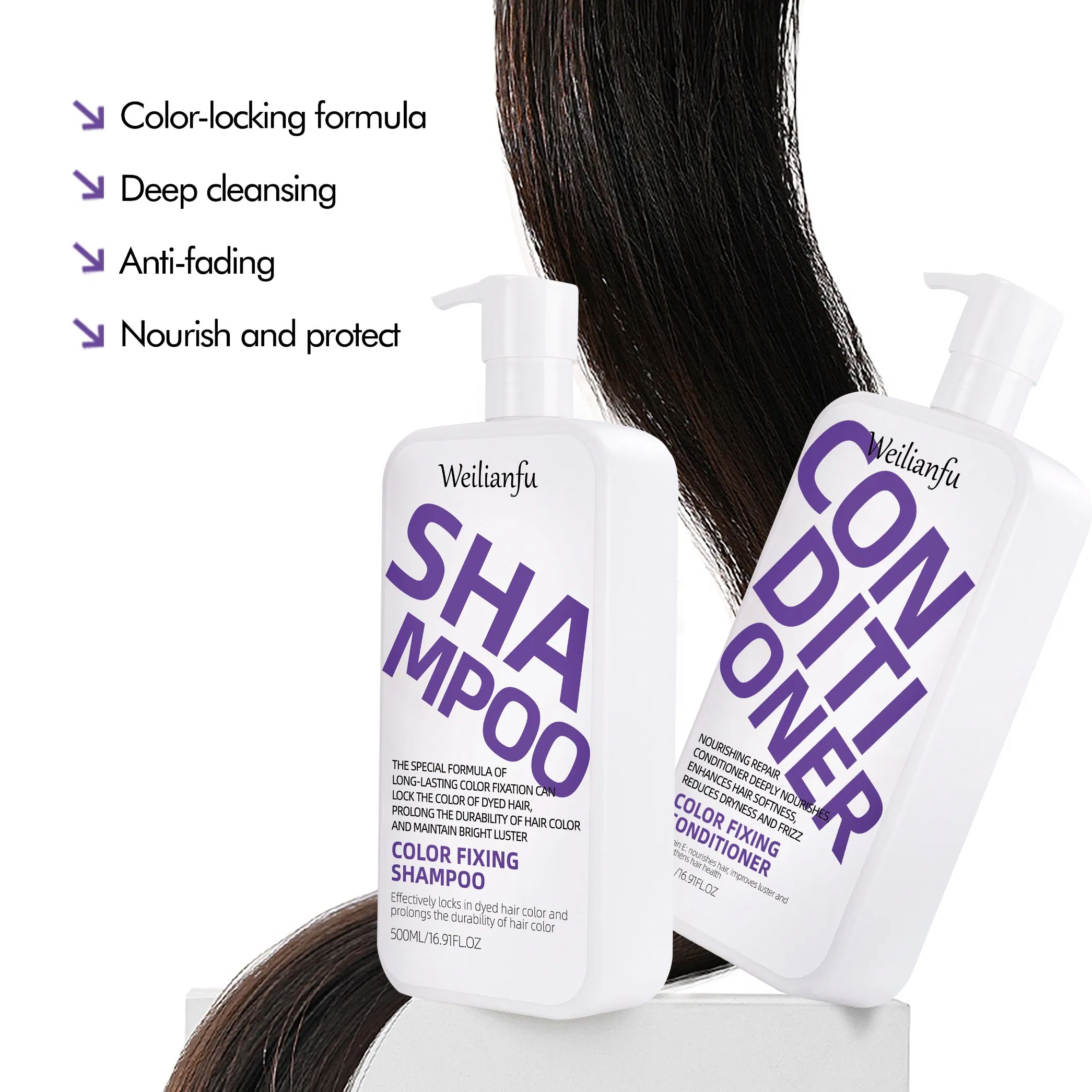 New Items Color Protecting Hair Shampoo and Conditioner Long-Lasting Vibrancy Hair Smoothness and Shine for Enhanced Color Hair Care