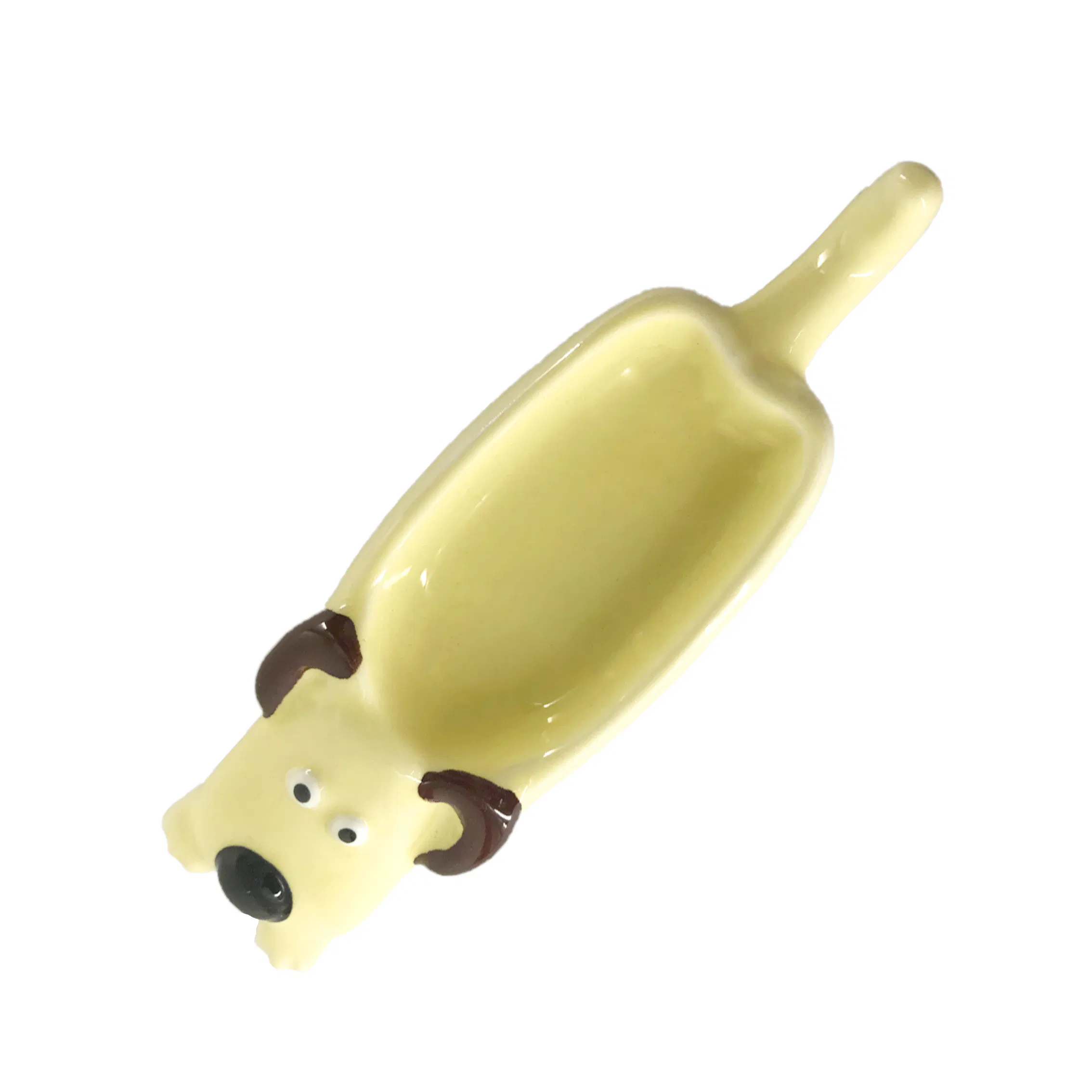 Yellow Puppy Ceramic Sauce Dish - Cheerful Kitchen Companion