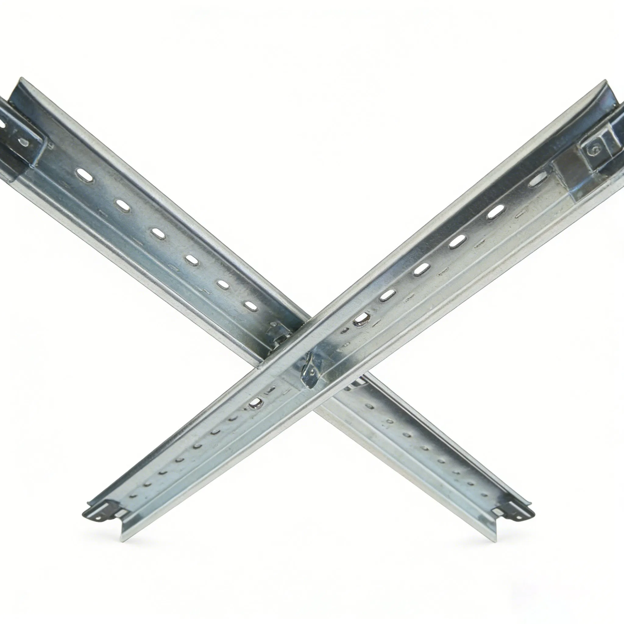 Suspended Galvanized Ceiling T Grid Components, Ceiling Frames Steel Keel 32/38