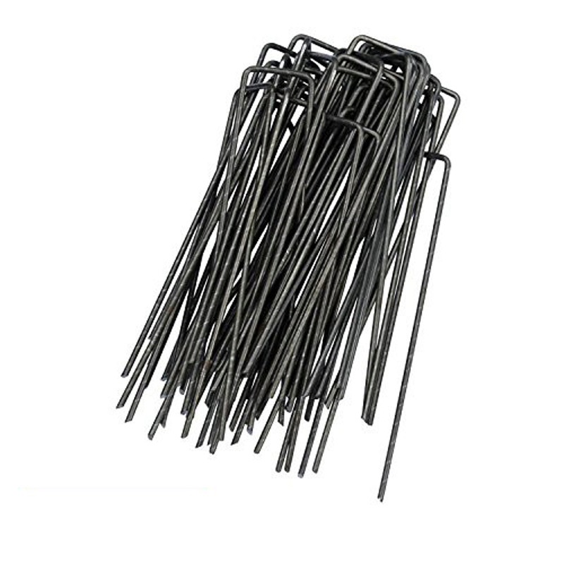 Anti Rust Ground Stake U Shape Pins Garden Securing Pegs SOD Staples