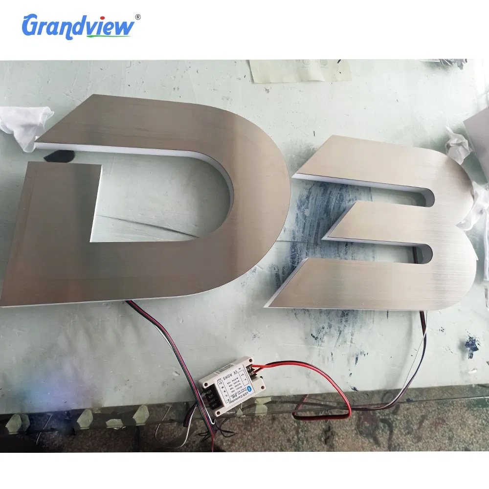 Factory Wholesale Embossed Stainless Steel LED Letter Board Sign