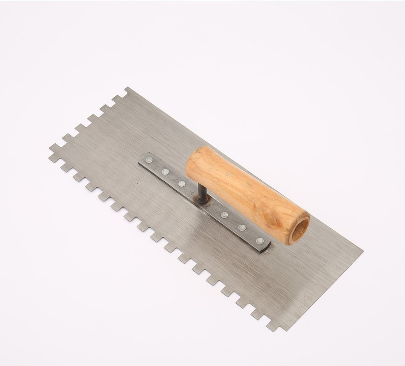 Wholesale Hand Tools Concrete Blade with Teeth Hand Plastering Trowel Wood Handle