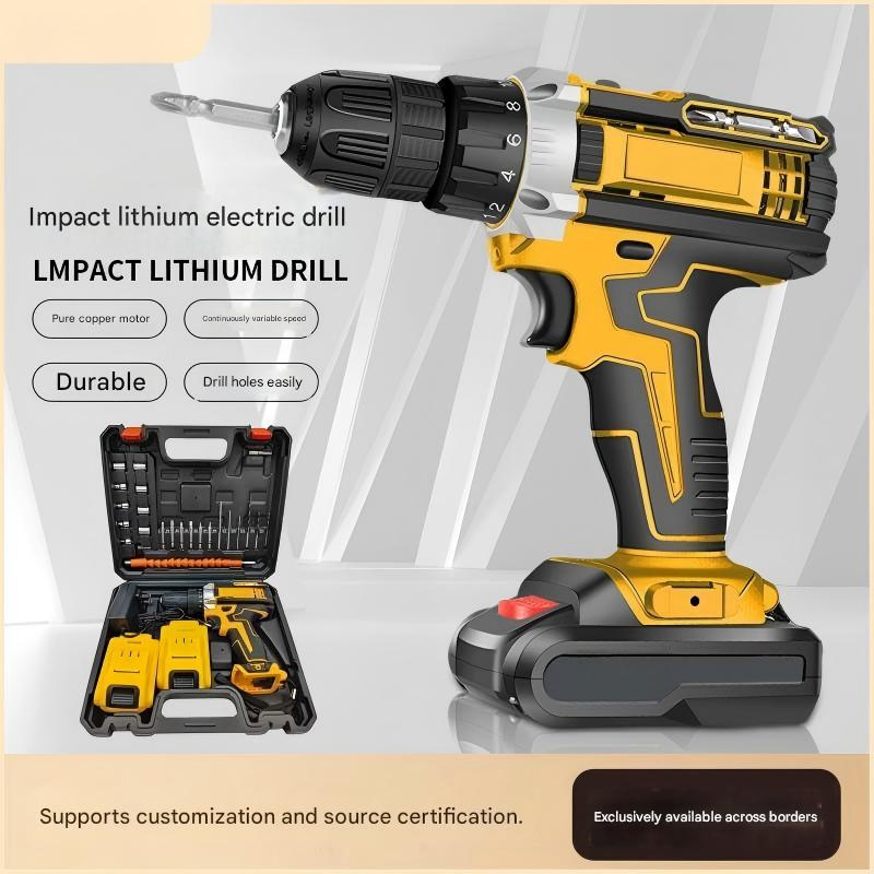 Portable 48V Max Lithium Ion Battery Brushless Impact Driver High Torque Electric Drill