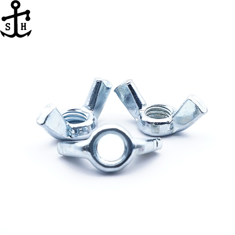 Factory Custom DIN314 DIN315 Wing Lock Nuts M4-M24 Carbon Steel Zinc Galvanized Formwork Anchor Butterfly Wing Nuts