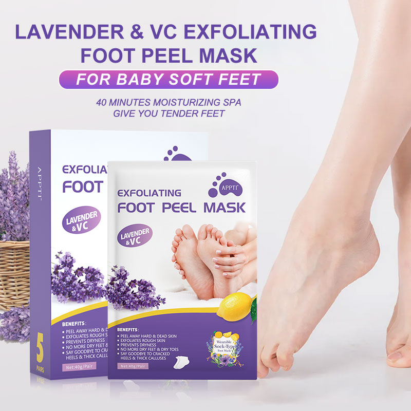 Beauty Cosmetics Moisturize Remove Dead Skin Lavender Exfoliating Foot Peel Mask