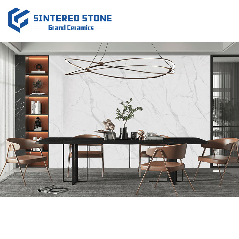 Calacatta White Marble Large Format Porcelain Tiles Big Size Sintered Stone Slab for Outdoor Countertop Wall/Floor Marble