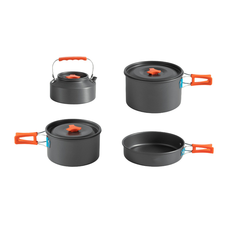Camping Cookware Kit with Pots and Burner Stove Utensils for Picnic BBQ