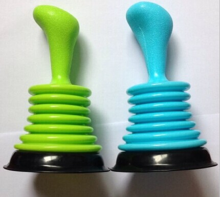 Yellow Durable Plastic Toilet Plunger: Comes with Sturdy Handle