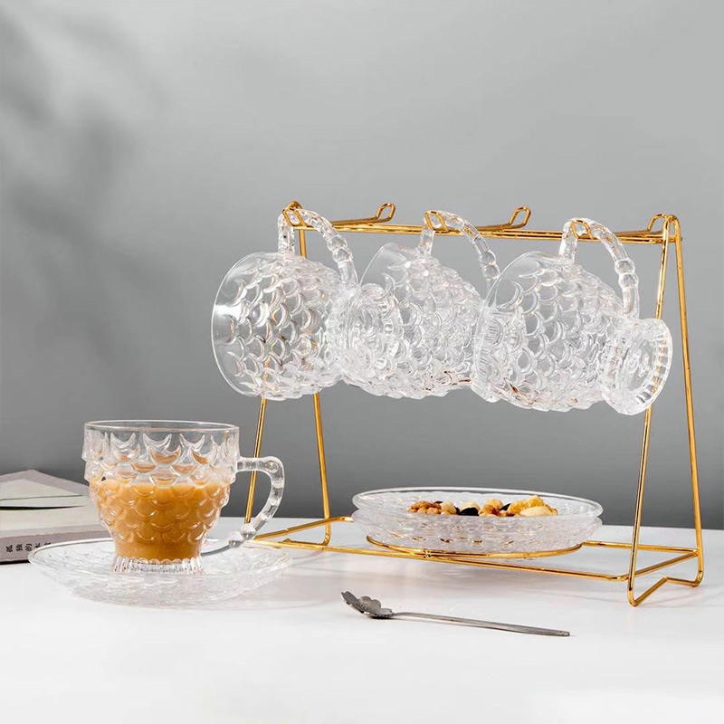 OEM Customized Glass Tumbler Goblet Empty Cup Mug with Handle