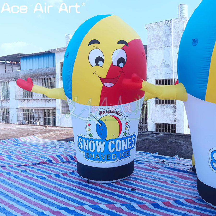 3mh Tall Inflatable Ice Cream Waving Dancer Sky Dancer for Store Opening, Promotion