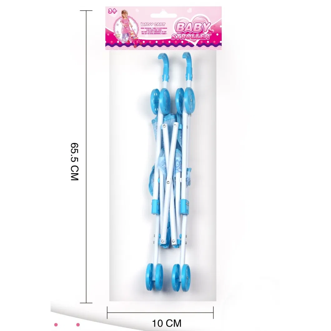 Wholesale Light Metal Doll Carriage Foldable Stroller Buggy Baby Stroller Toy