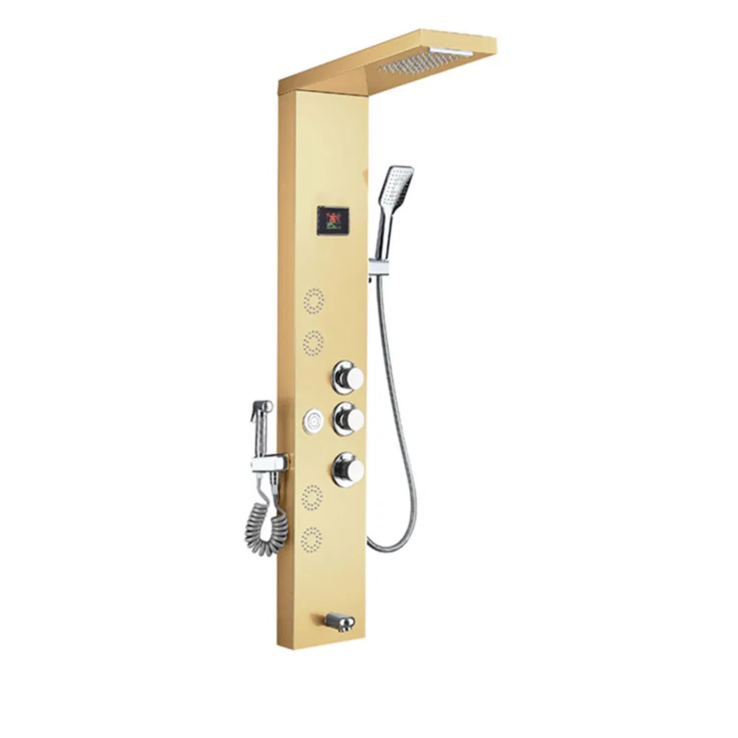 Luxury Rainfall Shower Column System with Elegant Wall Panels