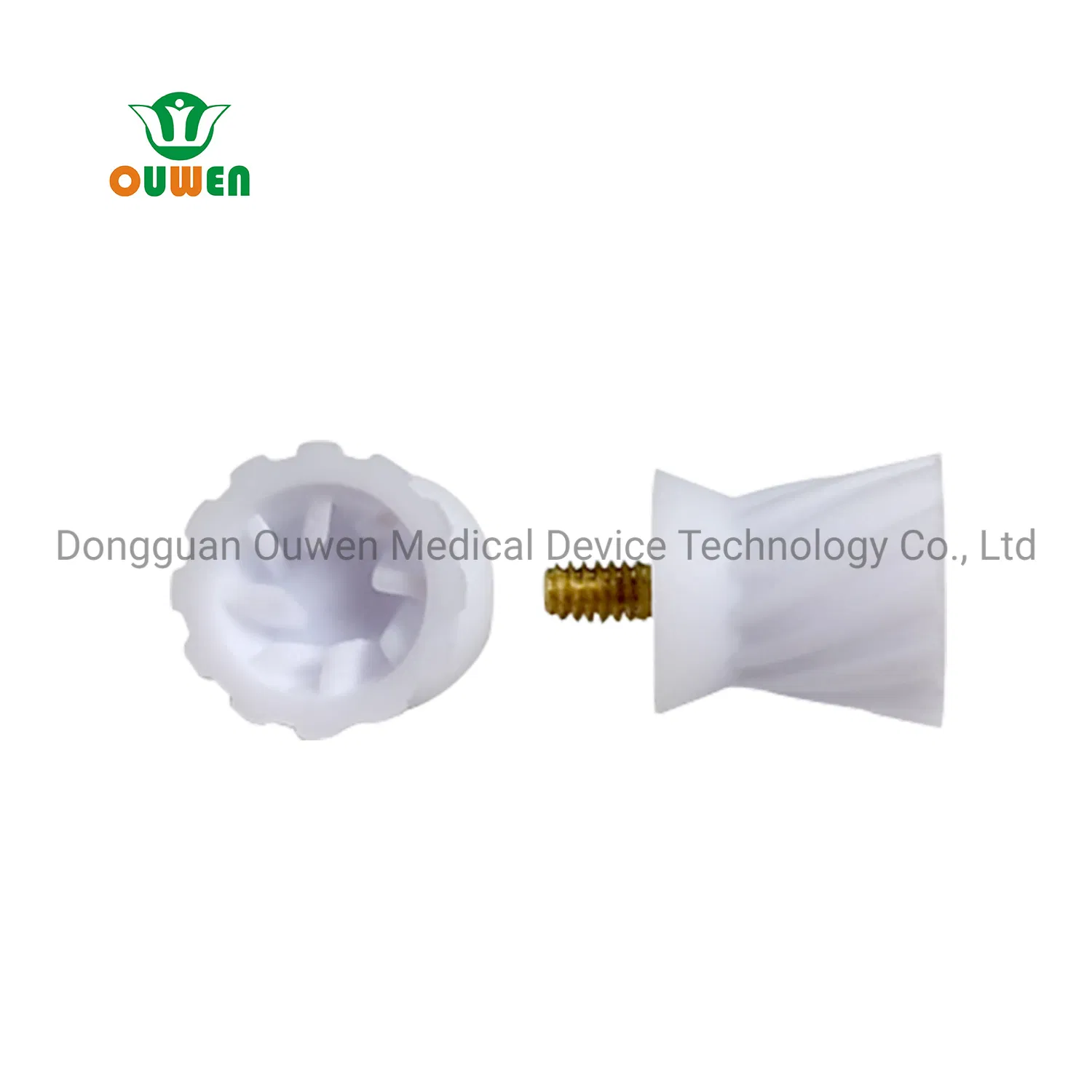 Ouwen ISO13485 CE FDA Certificates Medical Level Class I Silicone Brush Dental Disposable Screw in Type Polishing Cup Prophy Cup