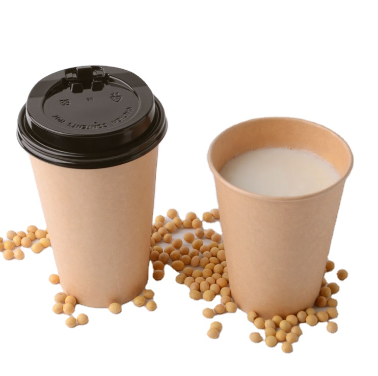 12oz Single Wall Kraft Hot Drinking Paper Cup Disposable Paper Coffee Mug