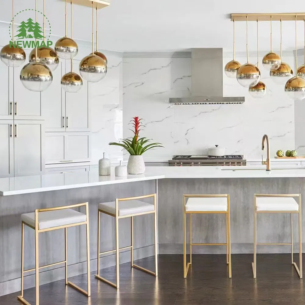 Fireproof Artificial Marble Countertops 6-30mm Thick Acrylic Solid Surface Kitchen Island