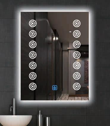 Зеркало с LED-подсветкой для ванной 1500x700 мм