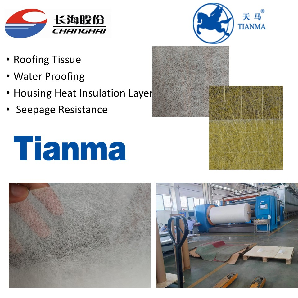 Glass Fiber Roofing Tissue/Glass Veil for Bitumen, Interior Building Work S-RM50