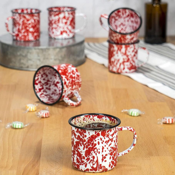 Enamel Campfire Cup for Tea Coffee Outdoor Party Office