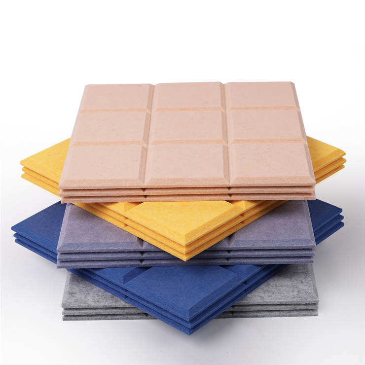 Soundproof Ceiling Tiles Acoustic Polyester Panel for Home Theater Room