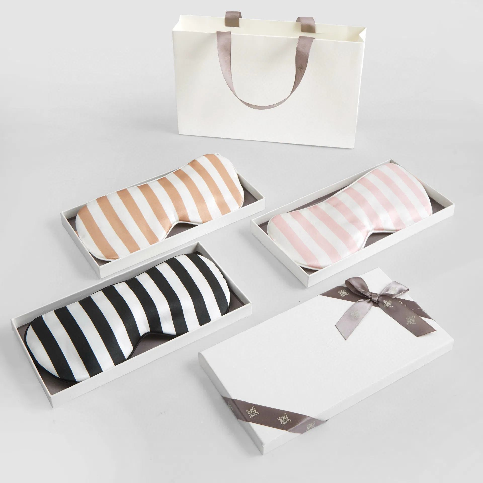Custom Striped Digital Print 22mm 100% Mulberry Silk Sleep Eye Mask