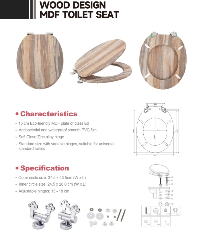 MDF Toilet Seat Cover, UF Toilet Seats, Wooden Seat Cover