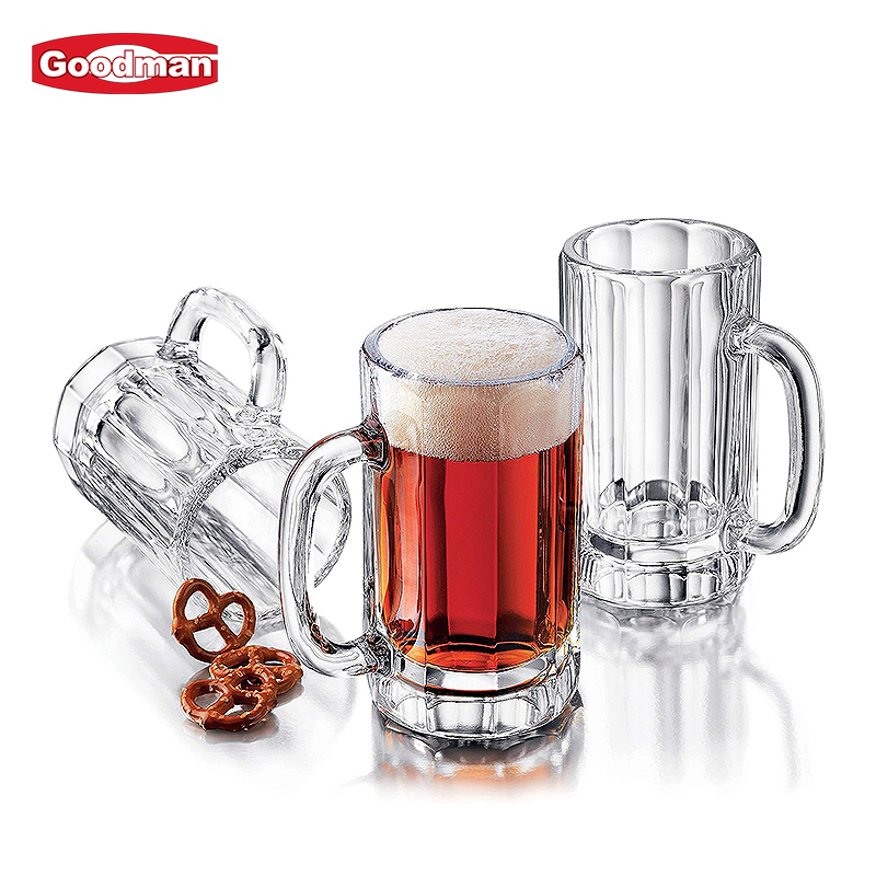 Customized Logo 605ml Unbreakable Frozen Sublimation Blanks Plastic Glass Beer Mugs