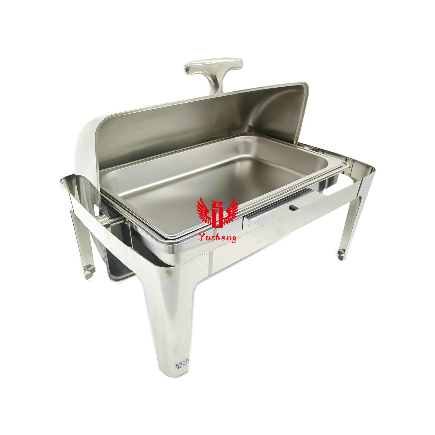 201 Unvisible Lid Rectangular Silver Stainless Steel Buffet Chafing Dish Factory Offer