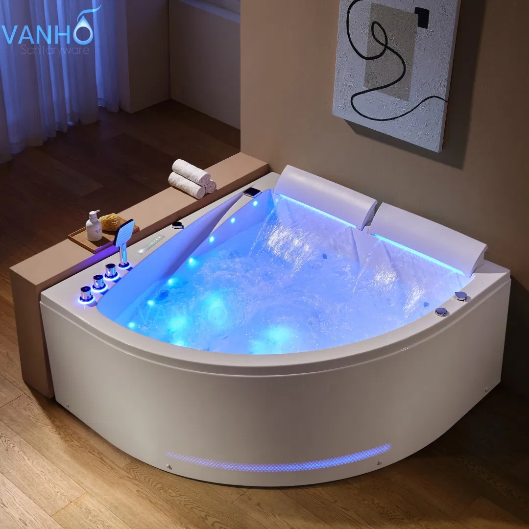 Угловая акриловая ванна на 2 персоны с гидромассажем