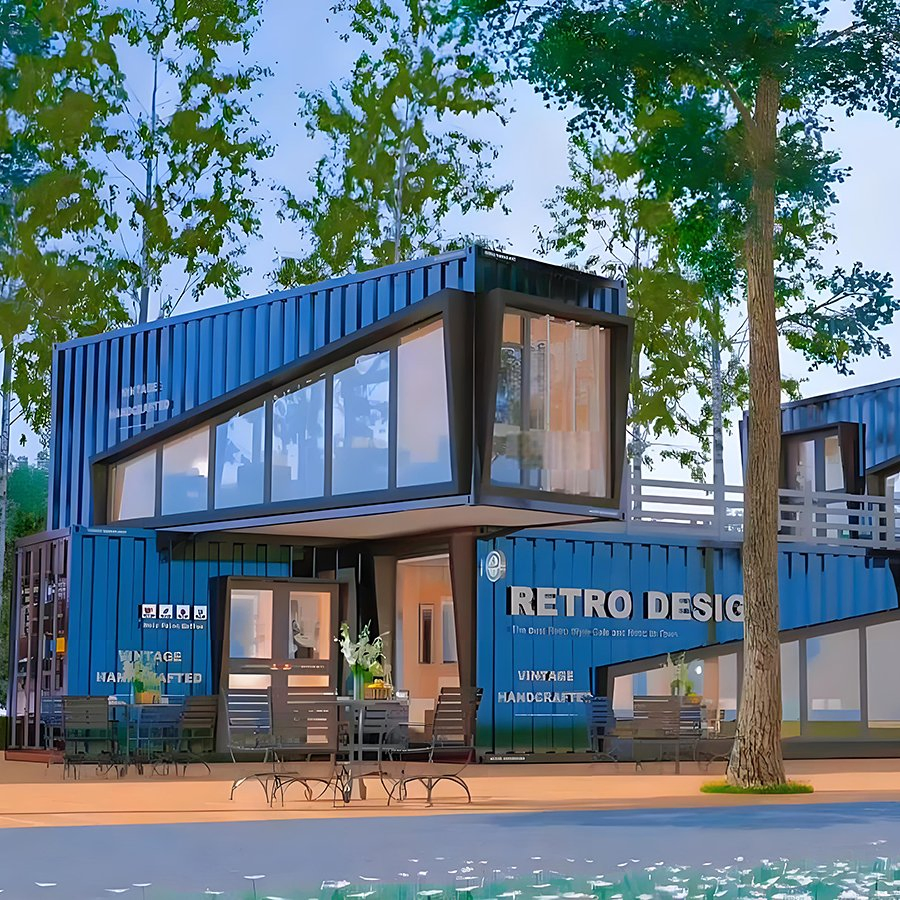 Convenience Store Convenient 2 Story Modular Prefab Shipping Container Homes