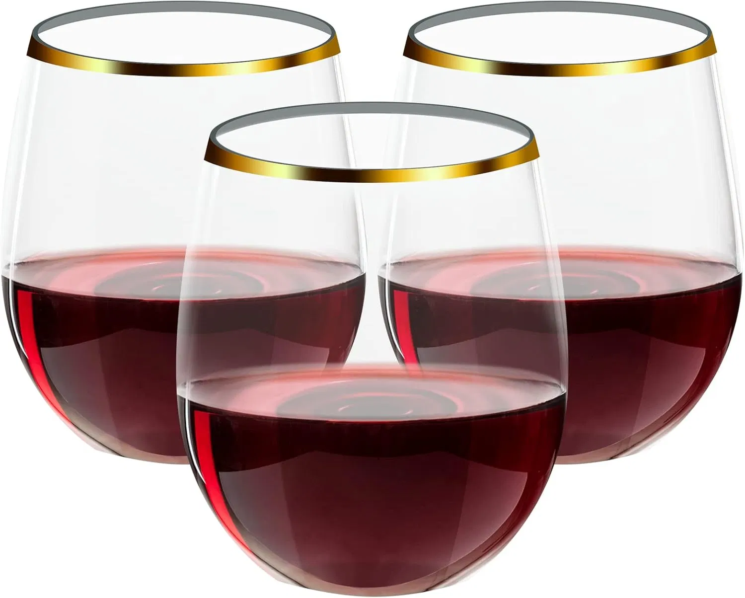 12 Oz Plastic Wine Glasses Stemless