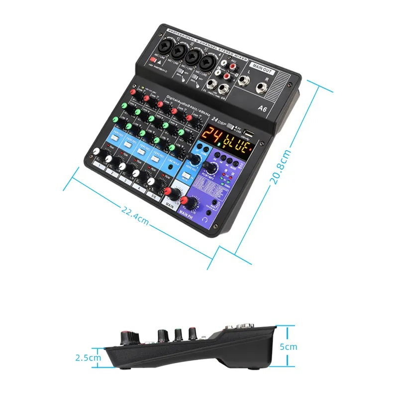 Professional Digital Mixing Console Microphone Mobile Phone Live Computer Recording Audio Mixer