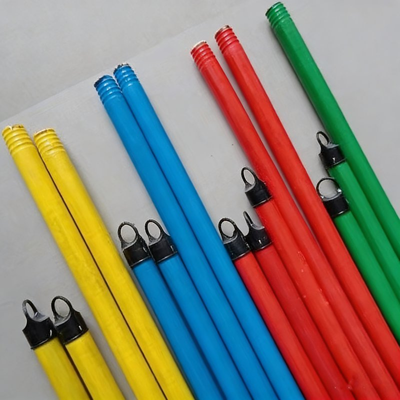 Colorful Wooden Broom Handle Cleaning Tools Wood Mop Stick Handle