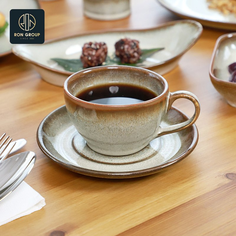 Wholesale Coffee Shop Cafe Porcelain Drinkware Customized 2.5/4.5/3.6 Inch Commercial Mug Cup for Restaurant Use