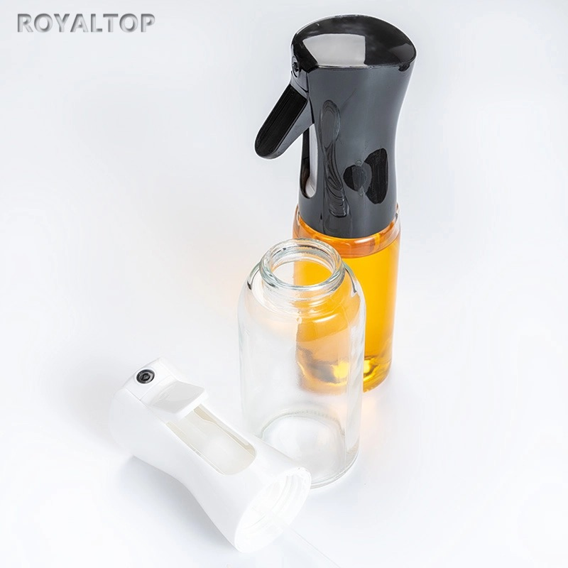 Deluxe Food Grade 200ml 300ml Glass Bottle Cooking Oil Single Hand Pump Sprayer Water Vinegar Soy Sauce Olive Oil Spray Bottle