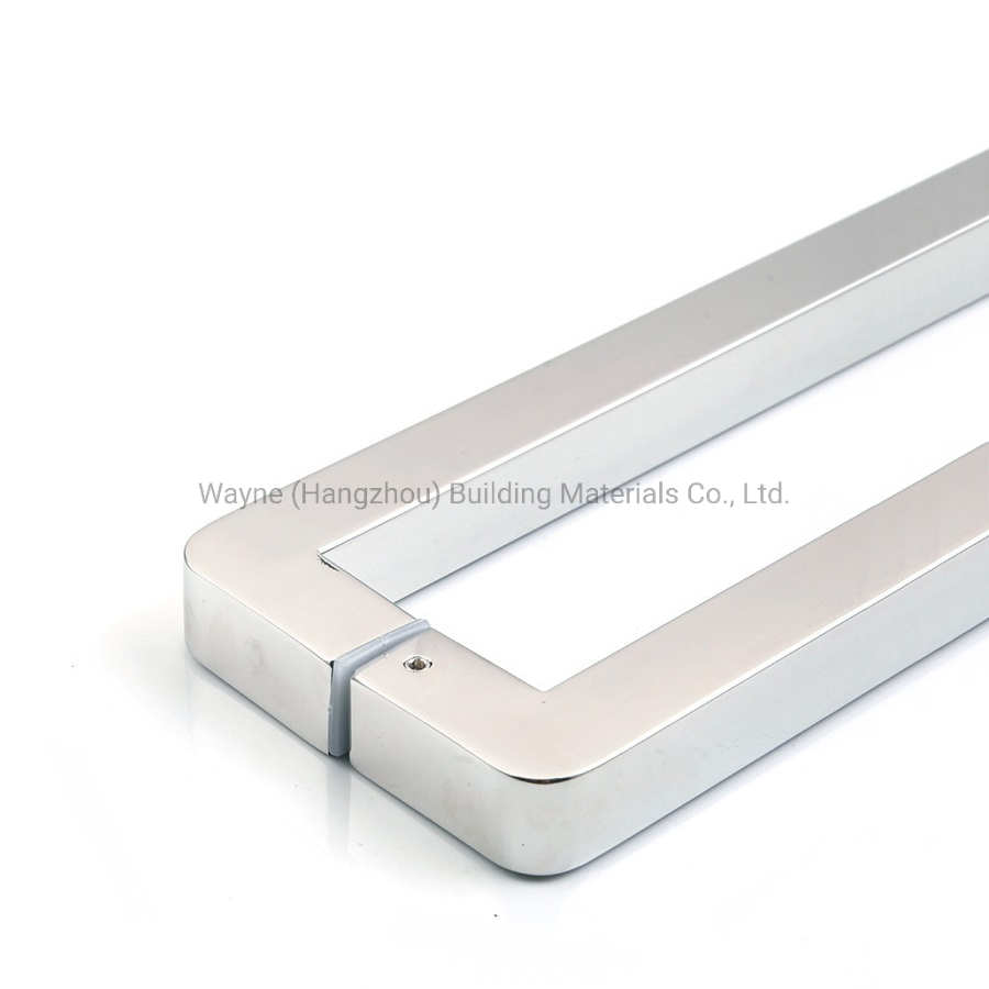 Wholesale Stainless Steel Tube Bathroom Handle Glass Sliding Door Handle Stainless Steel Double Side Push Pull Shower Glass Door Handles