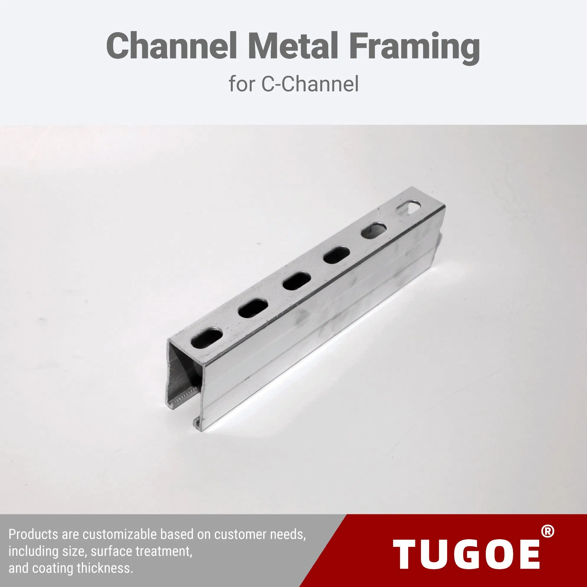 Good Applicability Weatherproof Bolt Friendly Hole Patterned C Channel for Support Bracket