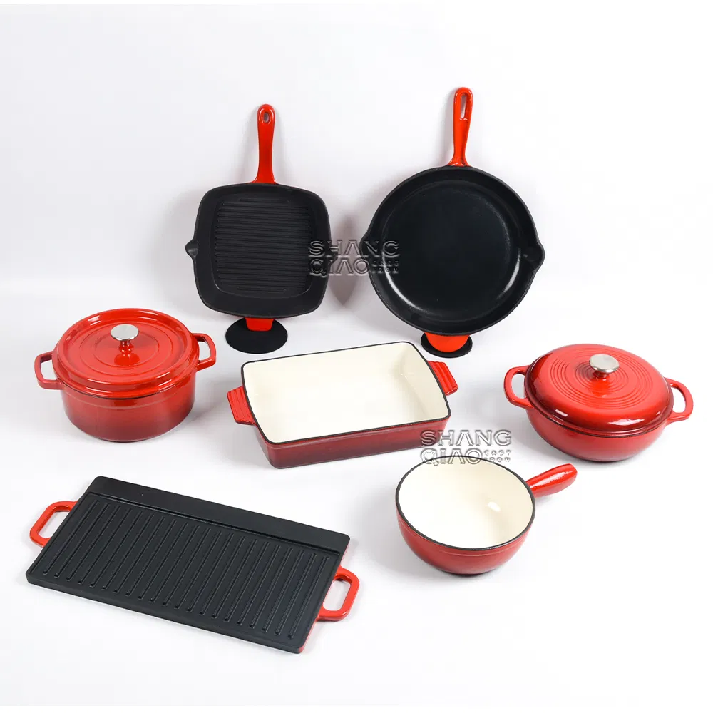 Чугунная жаровня Dutch Oven, 6 предметов, предварительная прокалка