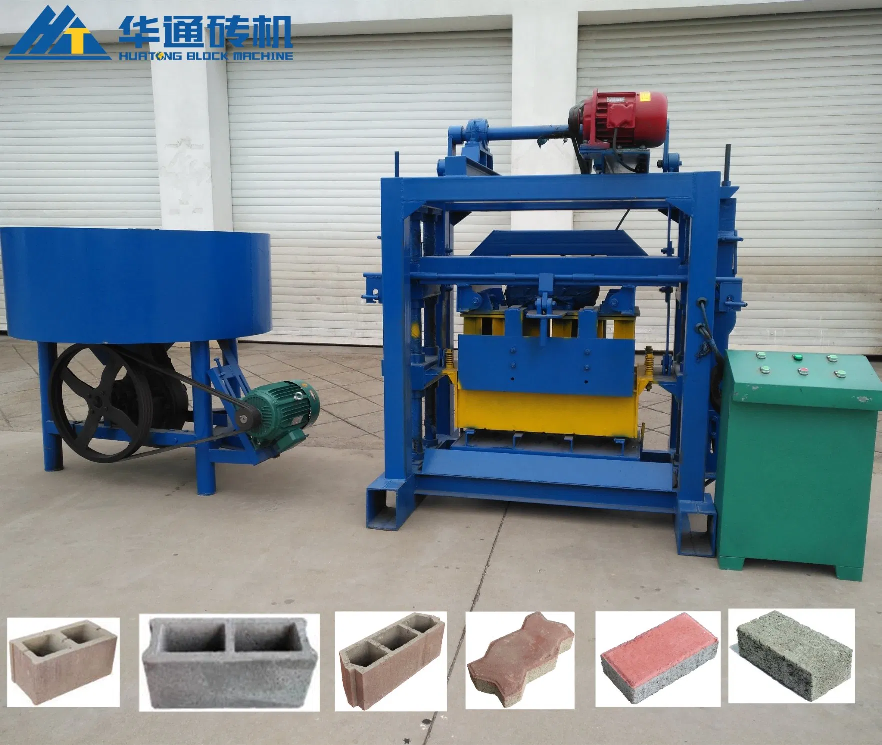Qtj4-40 Semi-Automatic Concrete Hollow Block Making Machine