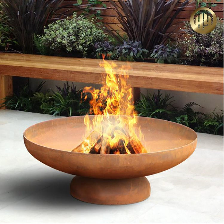 Corten Steel Rusty Welding Assembly Camping Metal Heater Fire Pit
