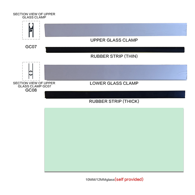 Doortec Gc07-10 Safety Frameless Glass Clamp Automatic Glass Door Parts