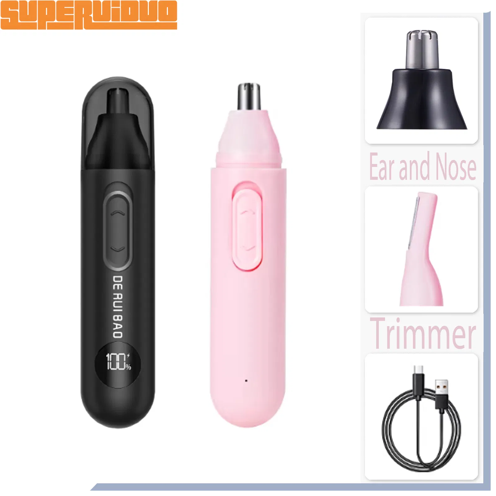 Eco-Conscious Rechargeable Power Mode Ear and Nose Trimmer