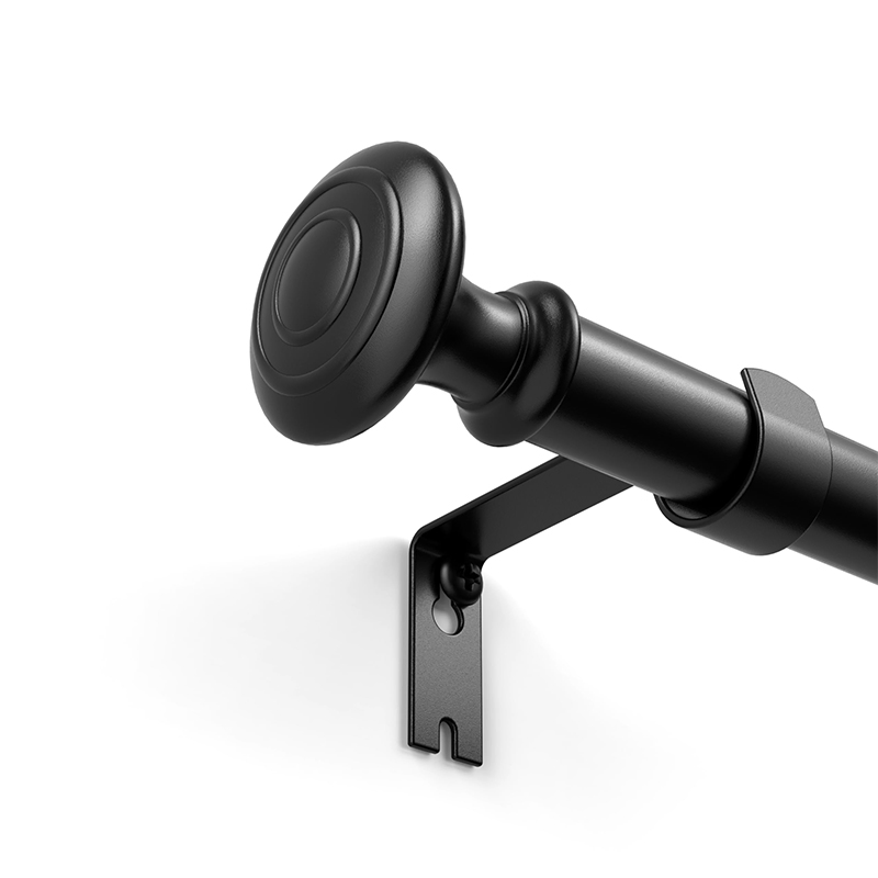 Manufacturers High Quality Wall Mount Iron Windows Adjustable Curtain Rod Set