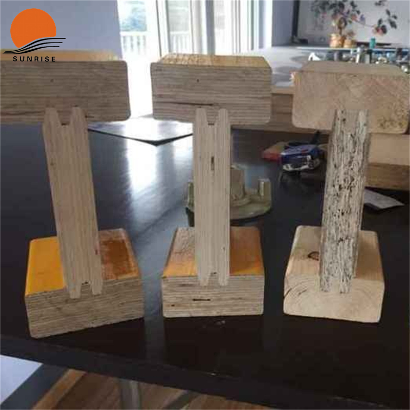 Yellow H20 Beam with Full Plastic Ends WBP Glue Spruce Flange Pine Plywood Web