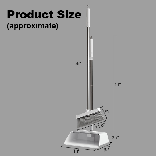 Broom and Dustpan Set Convenient Storage Dustpan with Unique Design