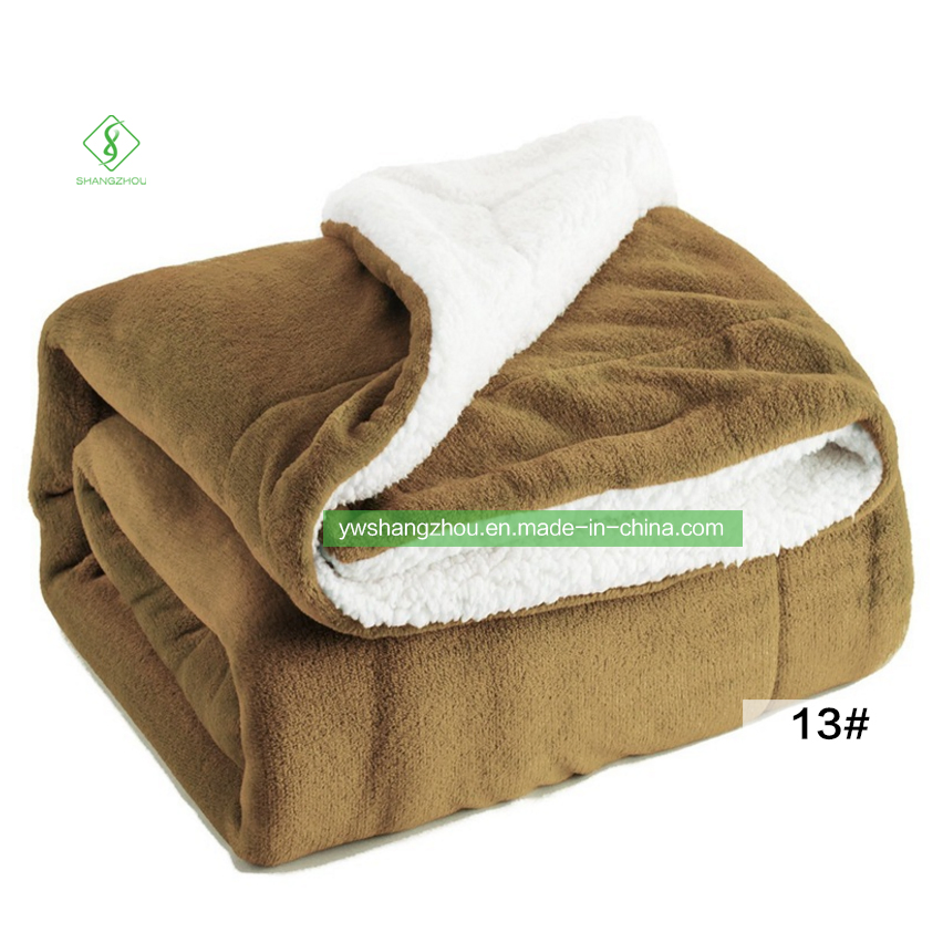 Home Textile Chalba Lamb Blanket Thickened Double-Size Winter Flannel Blanket