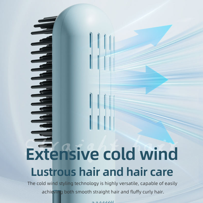 New Electric Curling Hair Comb 3 Temperature Settings for Fast Heat-up Smooth Shiny Results for All Hair Types