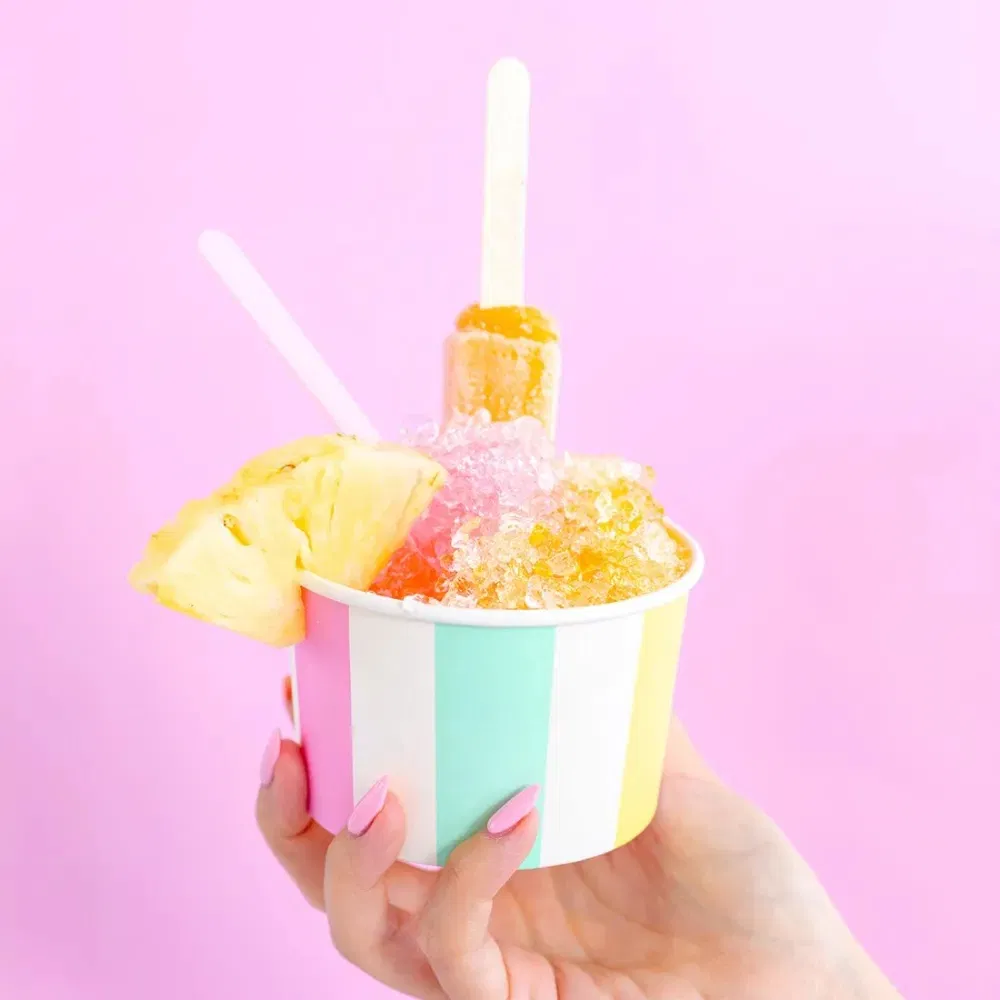 Disposable Ice Cream Paper Bowl Custom Dessert Yogurt Ice Cream Cups