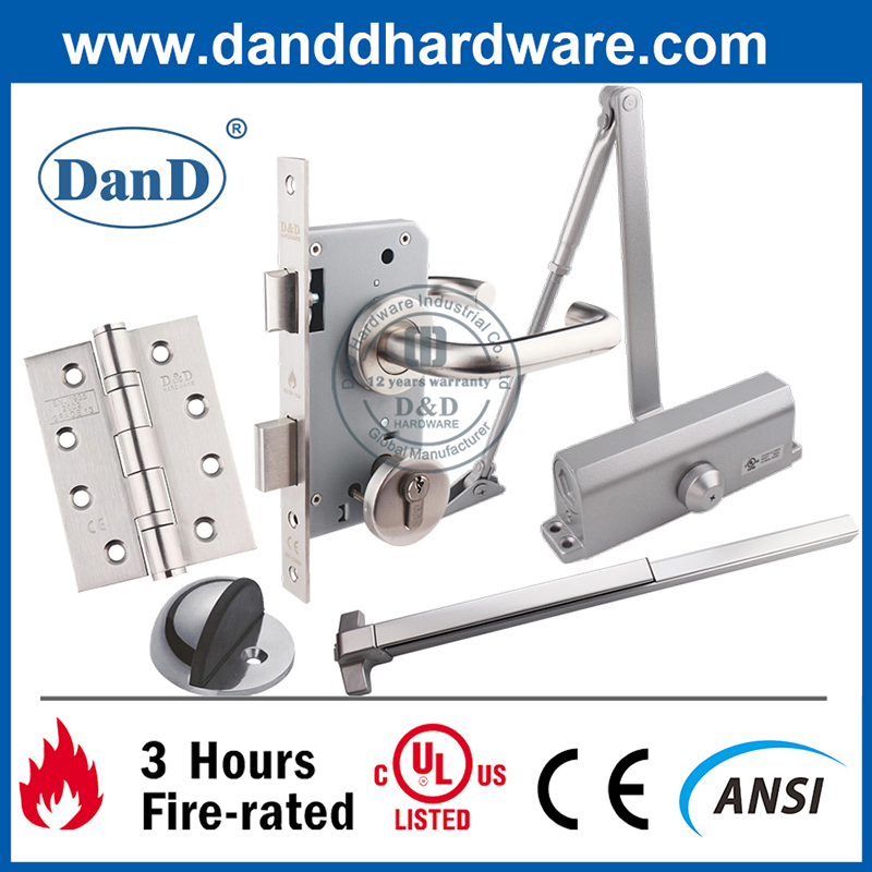 Secure Stainless Steel Mortise Lock Body Commercial Emergency Escape Door Cylinder Lock
